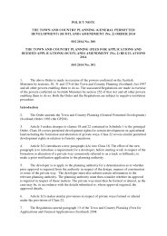 Policy Note to the Town and Country Planning (General Permitted Development) (Scotland) Amendment (No.2) Order 2014. SSI 2014/300