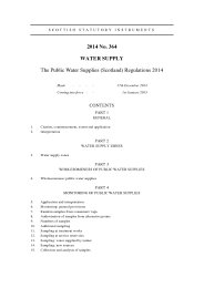 Public Water Supplies (Scotland) Regulations 2014