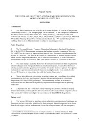 Policy Note to the Town and Country Planning (Hazardous Substances) (Scotland) Regulations 2015. SSI 2015/181