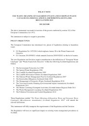 Policy Note to the Waste (Meaning of Hazardous Waste and European Waste Catalogue) (Miscellaneous Amendments) (Scotland) Regulations 2015. SSI 2015/188
