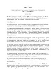 Policy Note to the Environmental Liability (Scotland) Amendment Regulations 2015. SSI 2015/214