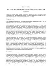 Policy Note for the Lands Tribunal for Scotland Amendment (Fees) Rules 2014. SSI 2014/24