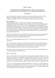 Policy Note to the Historic Environment Scotland Act (Saving, Transitional and Consequential Provisions) Order 2015. SSI 2015/239