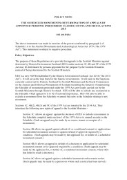 Policy Note to the Scheduled Monuments (Determination of Appeals by Appointed Persons) (Prescribed Classes) (Scotland) Regulations 2015. SSI 2015/232