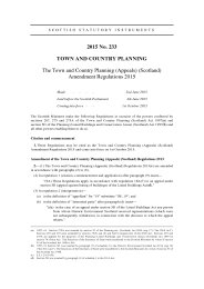 Town and Country Planning (Appeals) (Scotland) Amendment Regulations 2015