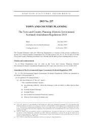 Town and Country Planning (Historic Environmental Scotland) Amendment Regulations 2015