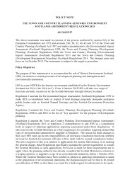 Policy Note to the Town and Country Planning (Historic Environmental Scotland) Amendment Regulations 2015. SSI 2015/237
