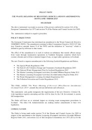 Policy Note to the Waste (Meaning of Recovery) (Miscellaneous Amendments) (Scotland) Order 2015. SSI 2015/438