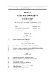 Reservoirs (Scotland) Regulations 2016