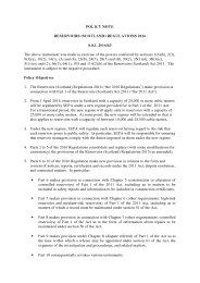 Policy Note to the Reservoirs (Scotland) Regulations 2016. SSI 2016/43