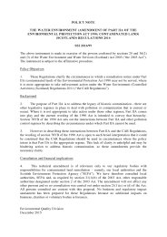 Policy Note to the Water Environment (Amendment of Part IIA of the Environmental Protection Act 1990: Contaminated Land) (Scotland) Regulations 2016. SSI 2016/99