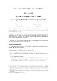 Air Quality (Scotland) Amendment Regulations 2016