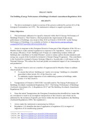 Policy Note to the Building (Energy Performance of Buildings) (Scotland) Amendment Regulations 2016. SSI 2016/71