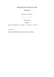 Housing (Scotland) Act 2014. asp 14 (Includes correction slip issued February 2017)