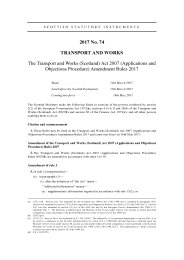 Transport and Works (Scotland) Act 2007 (Applications and Objections Procedure) Amendment Rules 2017