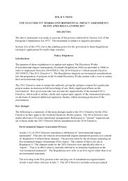 Policy Note to the Electricity Works (Environmental Impact Assessment) (Scotland) Regulations 2017. SSI 2017/101