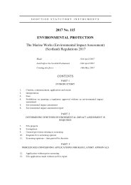 Marine Works (Environmental Impact Assessment) (Scotland) Regulations 2017