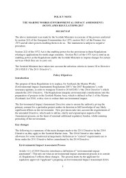 Policy Note to the Marine Works (Environmental Impact Assessment) (Scotland) Regulations 2017. SSI 2017/115