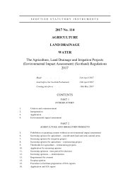 Agriculture, Land Drainage and Irrigation Projects (Environmental Impact Assessment) (Scotland) Regulations 2017