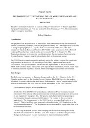 Policy Note to the Forestry (Environmental Impact Assessment) (Scotland) Regulations 2017. SSI 2017/113