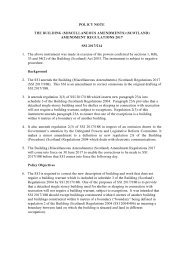 Policy Note to the Building (Miscellaneous Amendments) (Scotland) Amendment Regulations 2017. SSI 2017/214