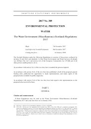 Water Environment (Miscellaneous) (Scotland) Regulations 2017