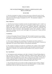 Policy Note to the Water Environment (Miscellaneous) (Scotland) Regulations 2017. SSI 2017/389
