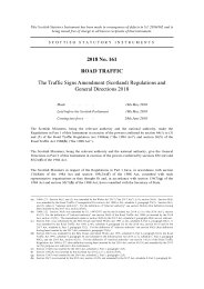 Traffic Signs (Amendment) (Scotland) Regulations and General Direction 2018