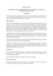 Policy Note to the Traffic Signs Amendment (Scotland) Regulations and General Directions 2018. SSI 2018/161