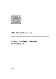 Explanatory Notes to the Housing (Amendment) (Scotland) Act 2018. asp 13