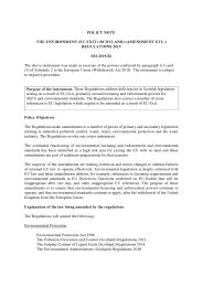 Policy Note to the Environment (EU Exit) (Scotland) (Amendment etc.) Regulations 2019. SSI 2019/26