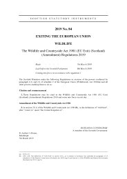 Wildlife and Countryside Act 1981 (EU Exit) (Scotland) (Amendment) Regulations 2019