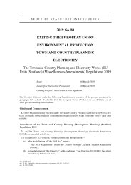 Town and Country Planning and Electricity Works (EU Exit) (Scotland) (Miscellaneous Amendments) Regulations 2019