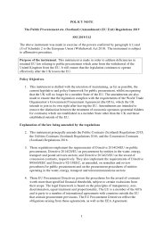 Policy Note to the Public Procurement etc. (Scotland) (Amendment) (EU Exit) Regulations 2019. SSI 2019/112