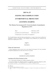 Marine Environment (EU Exit) (Scotland) (Amendment) Regulations 2019