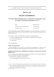 Road Works (Qualifications of Operatives and Supervisors) (Scotland) Regulations Amendment 2019