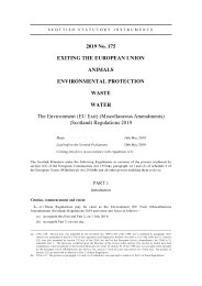 Environment (EU Exit) (Miscellaneous Amendments) (Scotland) Regulations 2019