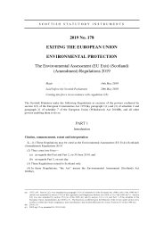 Environment Assessment (EU Exit) (Scotland) (Amendment) Regulations 2019