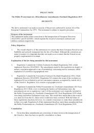 Policy Note to the Public Procurement etc. (Miscellaneous Amendments) (Scotland) Regulations 2019. SSI 2019/173