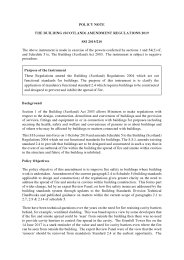 Policy Note to the Building (Scotland) Amendment Regulations 2019. SSI 2019/210