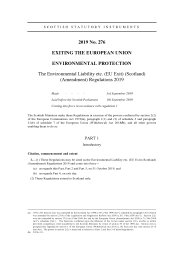 Environmental Liability etc. (EU Exit) (Scotland) (Amendment) Regulations 2019