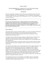 Policy Note to the Environmental Liability etc. (EU Exit) (Scotland) (Amendment) Regulations 2019. SSI 2019/276