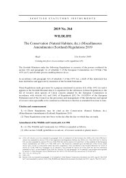 Conservation (Natural Habitats, etc.) (Miscellaneous Amendments) (Scotland) Regulations 2019