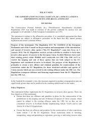 Policy Note to the Conservation (Natural Habitats, etc.) (Miscellaneous Amendments) (Scotland) Regulations 2019. SSI 2019/364