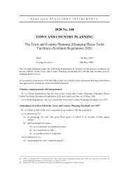 Town and Country Planning (Changing Places Toilet Facilities) (Scotland) Regulations 2020