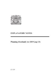 Explanatory Notes to the Planning (Scotland) Act 2019. asp 13