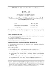 Conservation (Natural Habitats, etc.) Amendment (No.2) (Scotland) Regulations 2019