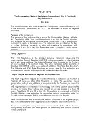 Policy Note to the Conservation (Natural Habitats, etc.) Amendment (No.2) (Scotland) Regulations 2019. SSI 2019/320