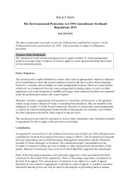 Policy Note to the Environmental Protection Act 1990 Amendment (Scotland) Regulations 2019