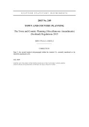 Town and Country Planning (Miscellaneous Amendments) (Scotland) Regulations 2015 (Includes correction slip issued July 2020)